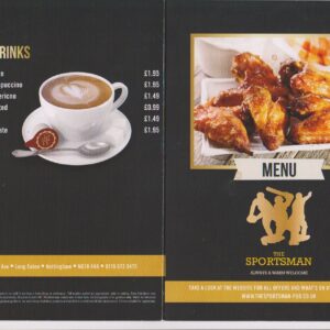 Sportsman Menu